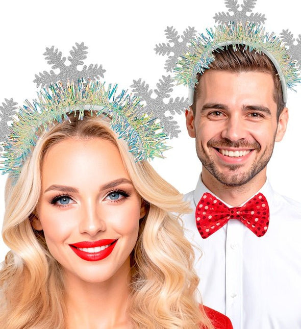Hoofdband Sneeuwvlokken Glitter van Widmann koop je bij Partywinkel