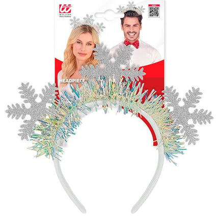 Hoofdband Sneeuwvlokken Glitter van Widmann koop je bij Partywinkel