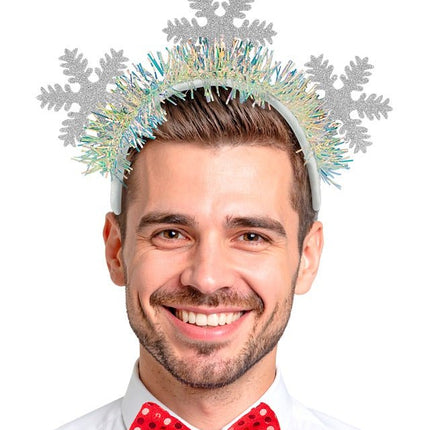 Hoofdband Sneeuwvlokken Glitter van Widmann koop je bij Partywinkel