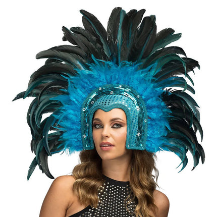 Hoofdtooi Samba turquoise van Boland koop je bij Partywinkel