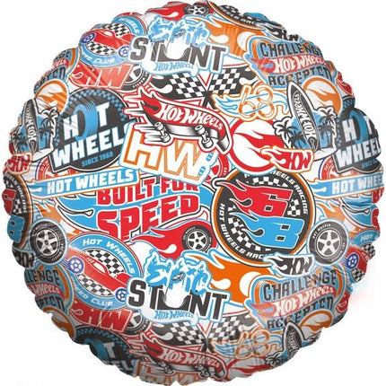 Hot Wheels Helium Ballon Gekleurd Leeg 45cm van VDV Benefit koop je bij Partywinkel