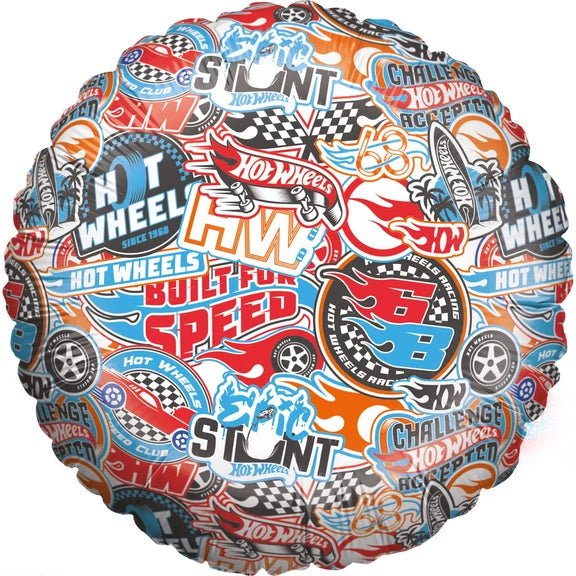 Hot Wheels Helium Ballon Gekleurd Leeg 45cm van VDV Benefit koop je bij Partywinkel