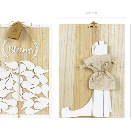 Houten Gastenboek Blessings 39,5cm van Partydeco koop je bij Partywinkel