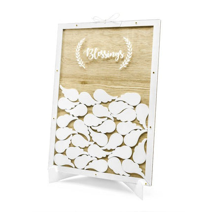 Houten Gastenboek Blessings 39,5cm van Partydeco koop je bij Partywinkel