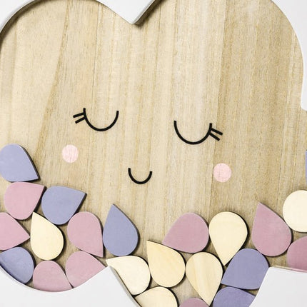 Houten Gastenboek Wolk 43cm van Partydeco koop je bij Partywinkel