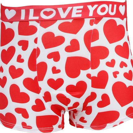 I Love You Onderbroek Rood Wit Hartjes van Fiestas Guirca koop je bij Partywinkel