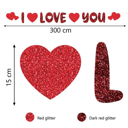 I love you slinger 300 cm van Fiestas Guirca koop je bij Partywinkel