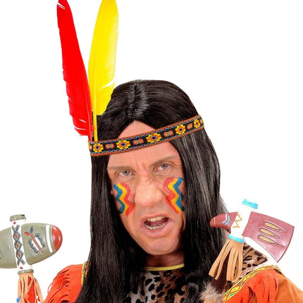Indiaan Haarband Twee Veren van Widmann koop je bij Partywinkel