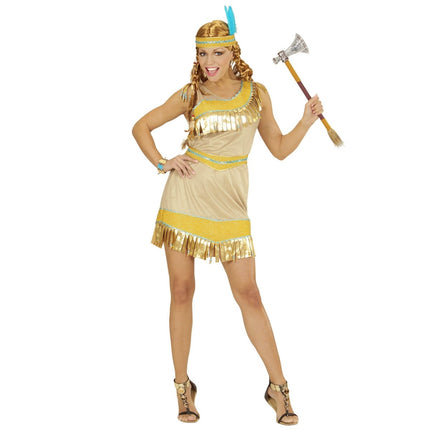 Indiaanse Jurk Geel Dames van Widmann koop je bij Partywinkel