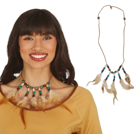 Indiaanse Veren Ketting van Fiestas Guirca koop je bij Partywinkel