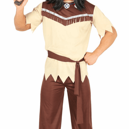 Indianen Kostuum Beige Heren van Fiestas Guirca koop je bij Partywinkel