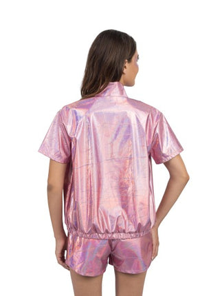 Iriserende Roze Festivalset Dames 2-Delig