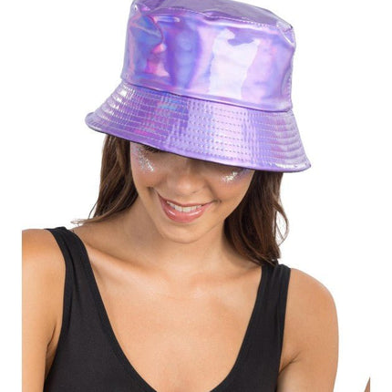 Iriserende Paarse Vissershoed One Size van CHAKS koop je bij Partywinkel