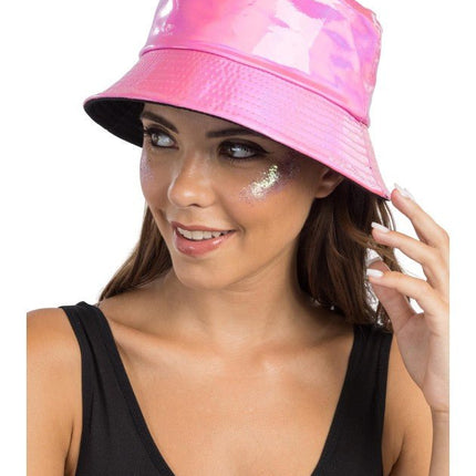 Iriserende Roze Vissershoed One Size van CHAKS koop je bij Partywinkel