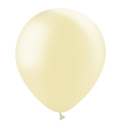 Ivoorkleur Ballonnen Metallic 30cm 10st van Balloonia koop je bij Partywinkel