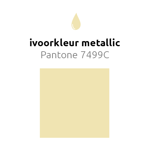 Ivoorkleur Reuze Ballon Metallic 60cm van Balloonia koop je bij Partywinkel