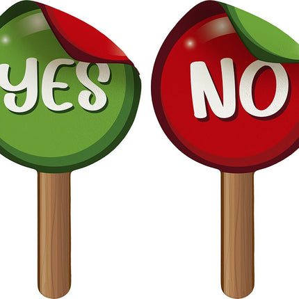 Ja of Nee Borden 13x25 cm van Fiestas Guirca koop je bij Partywinkel