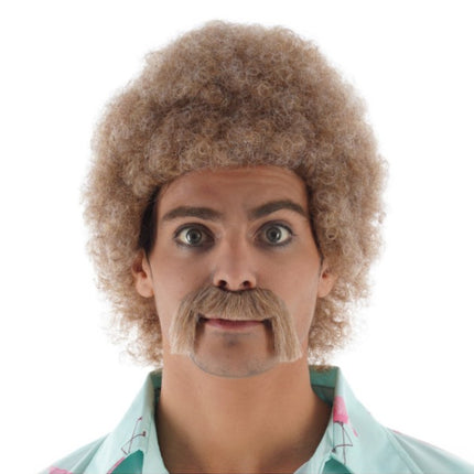 Jeff Pruik Met Snor Blond