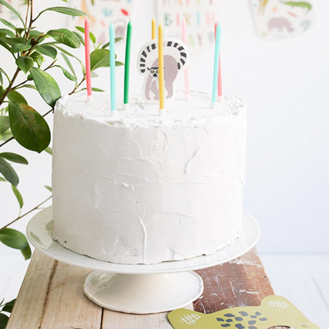 Jungle Dieren Kaarsen Zoo Party 10cm 11st van Folat koop je bij Partywinkel