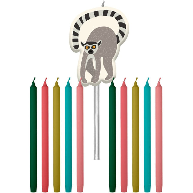 Jungle Dieren Kaarsen Zoo Party 10cm 11st van Folat koop je bij Partywinkel