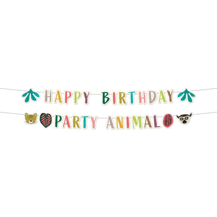 Jungle Dieren Letterslinger Happy Birthday 2st van Folat koop je bij Partywinkel