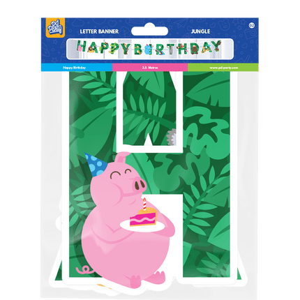 Jungle Letterslinger Happy Birthday 2,5m van Paper Dreams koop je bij Partywinkel