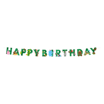 Jungle Letterslinger Happy Birthday 2,5m van Paper Dreams koop je bij Partywinkel
