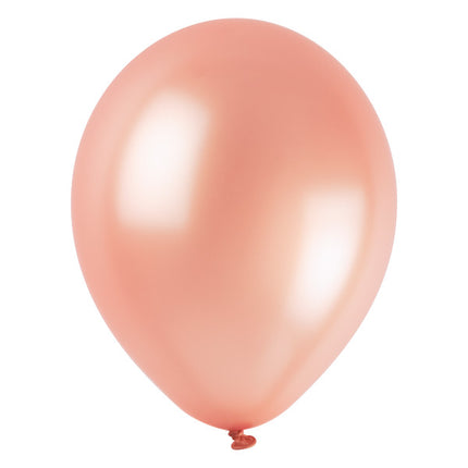 Roségouden Parelballonnen 30cm 50st