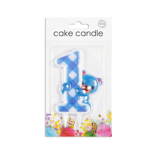 Kaars 1st birhtday Jongen 9,7cm van WeFiesta koop je bij Partywinkel