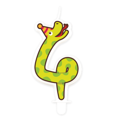 Kaars 4 Jaar Slang van Paper Dreams koop je bij Partywinkel