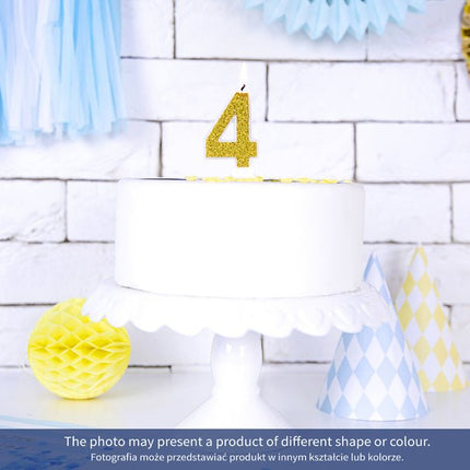 Kaars 5 Jaar Goud 7cm van Partydeco koop je bij Partywinkel