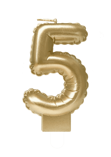 Kaars Folie Ballon Goud 5 10cm van Paper Dreams koop je bij Partywinkel