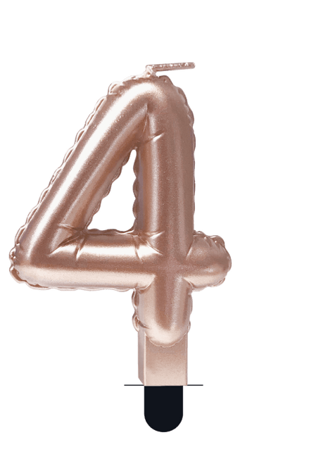 Kaars Folie Ballon Rose Goud 4 10cm van Paper Dreams koop je bij Partywinkel