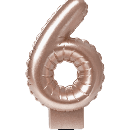 Kaars Folie Ballon Rose Goud 6 10cm van Paper Dreams koop je bij Partywinkel