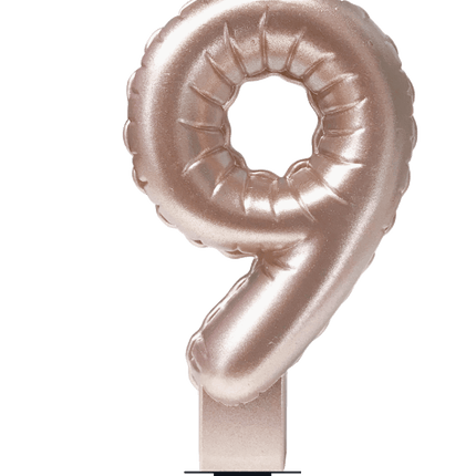 Kaars Folie Ballon Rose Goud 9 10cm van Paper Dreams koop je bij Partywinkel