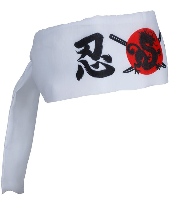 Karate Hoofdband Wit Rood van Fiestas Guirca koop je bij Partywinkel