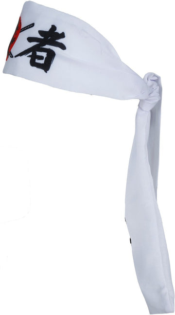 Karate Hoofdband Wit Rood van Fiestas Guirca koop je bij Partywinkel