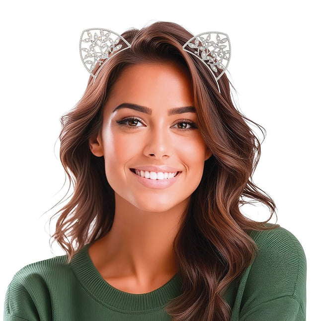 Kat Haarband Zilver van Fiestas Guirca koop je bij Partywinkel