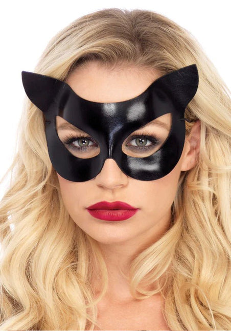 Kat Oogmasker Zwart Vinyl van Leg Avenue koop je bij Partywinkel