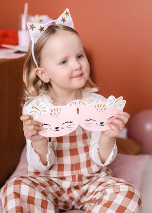 Kat Uitnodigingen 13cm 6st van Partydeco koop je bij Partywinkel
