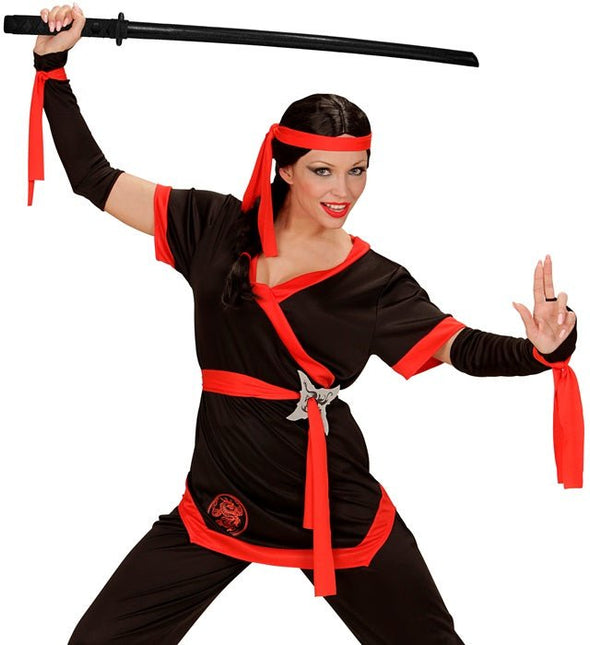 KATANA NINJA HOUT ZWART 100 CM van Widmann koop je bij Partywinkel
