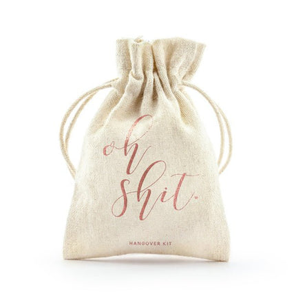 Katoenen Zakjes Oh Shit 15cm 10st van Partydeco koop je bij Partywinkel