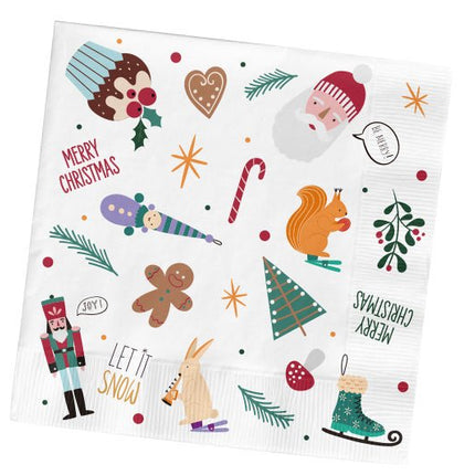 Kerst Servetten 33cm 20st van Folat koop je bij Partywinkel