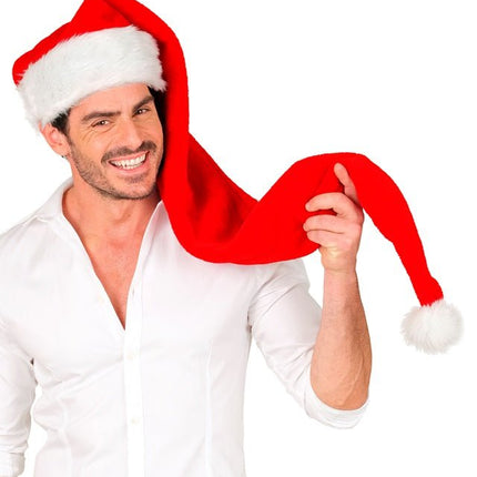 KERSTMAN MUTS PLUCHE EXTRA LANG 125 CM van Widmann koop je bij Partywinkel