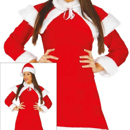 Kerstvrouw Jurkje Santa L van Fiestas Guirca koop je bij Partywinkel