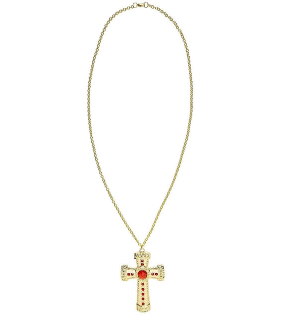 Ketting Kruis Met Edelsteen van Widmann koop je bij Partywinkel