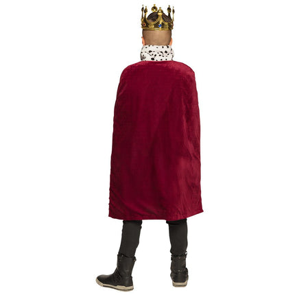 Koningsmantel Kind Bordeaux Rood 90cm van Boland koop je bij Partywinkel