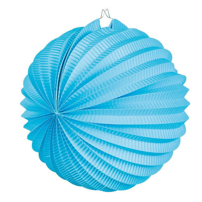 Lampion Blauw 23cm van Boland koop je bij Partywinkel