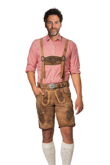 Lederhose Bruin Kort Lech van Tannhauser koop je bij Partywinkel
