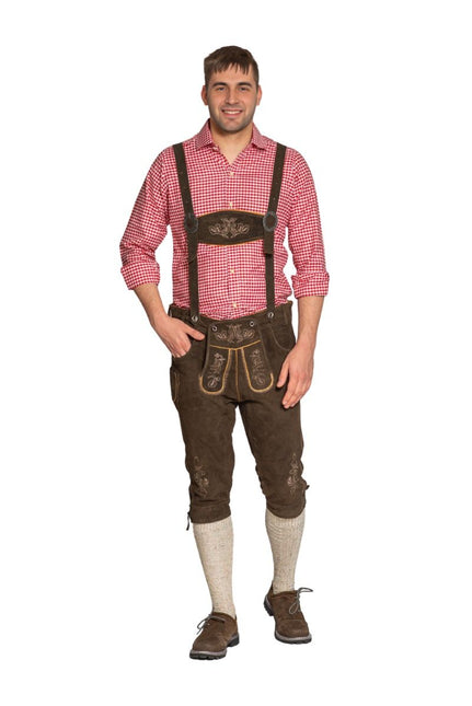 Lederhose Bruin Lang Gerlos van Partychimp koop je bij Partywinkel